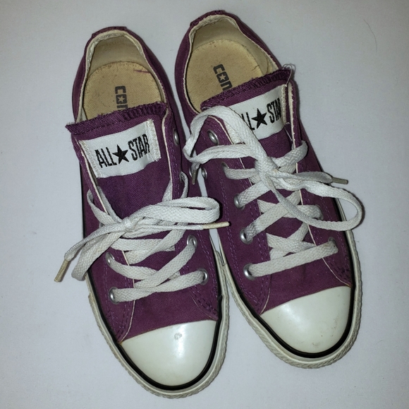 purple converse low tops